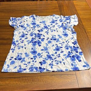 Counterparts Blue Floral Short Sleeve Tee
